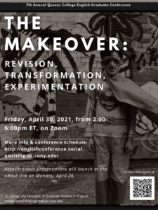 poster for 2021 QC English grad conference on revision